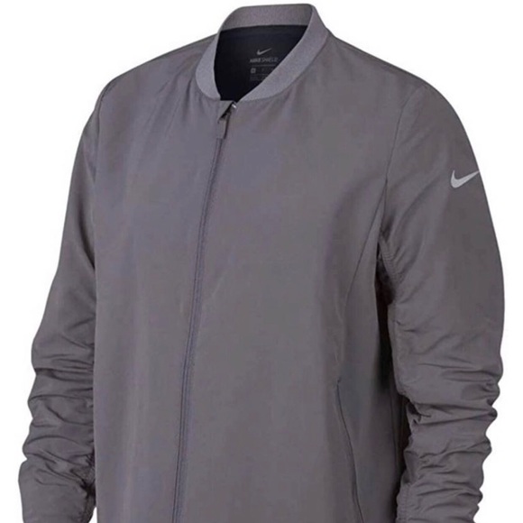 Women’s NIKE Shield Bomber Golf Jacket - gunsmoke - Picture 2 of 3